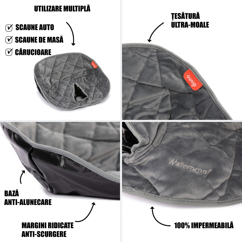 Protectie impermeabila scaun auto Diono Ultra Dry Seat Gray [2]