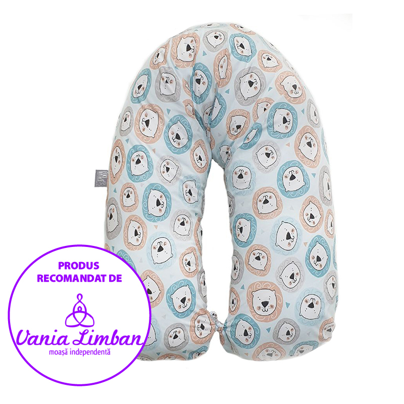 Perna Gravida 3 in 1 Husa Bumbac Model Lei 165 cm [3]