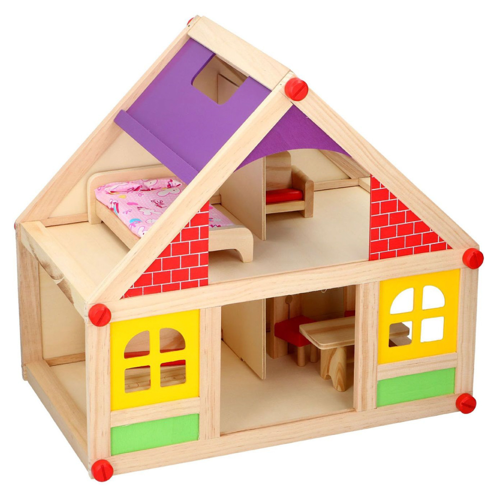 Casa de papusi din lemn Marionette 11 piese [2]