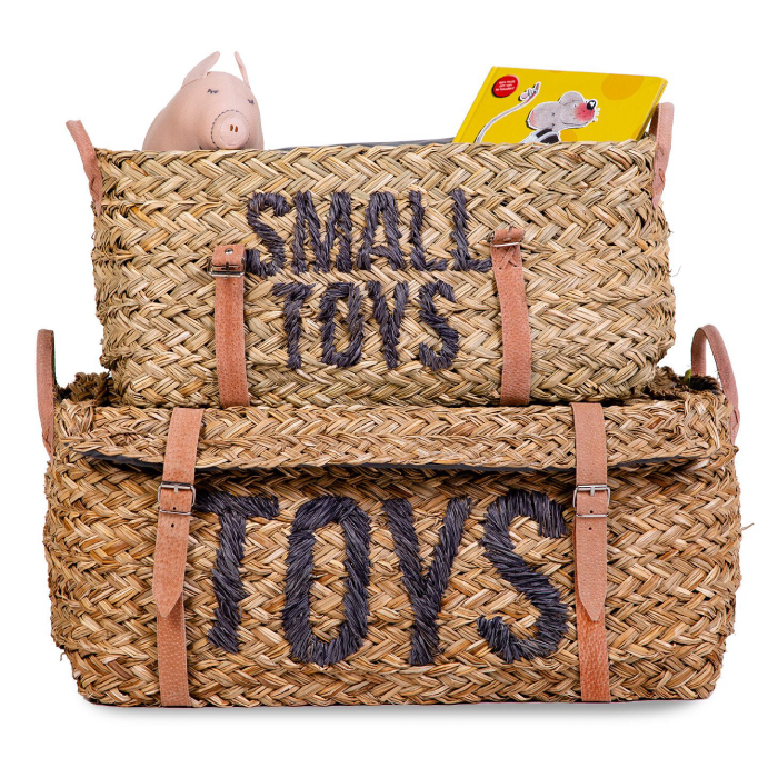 Set 2 cosuri depozitare din ratan Childhome [2]