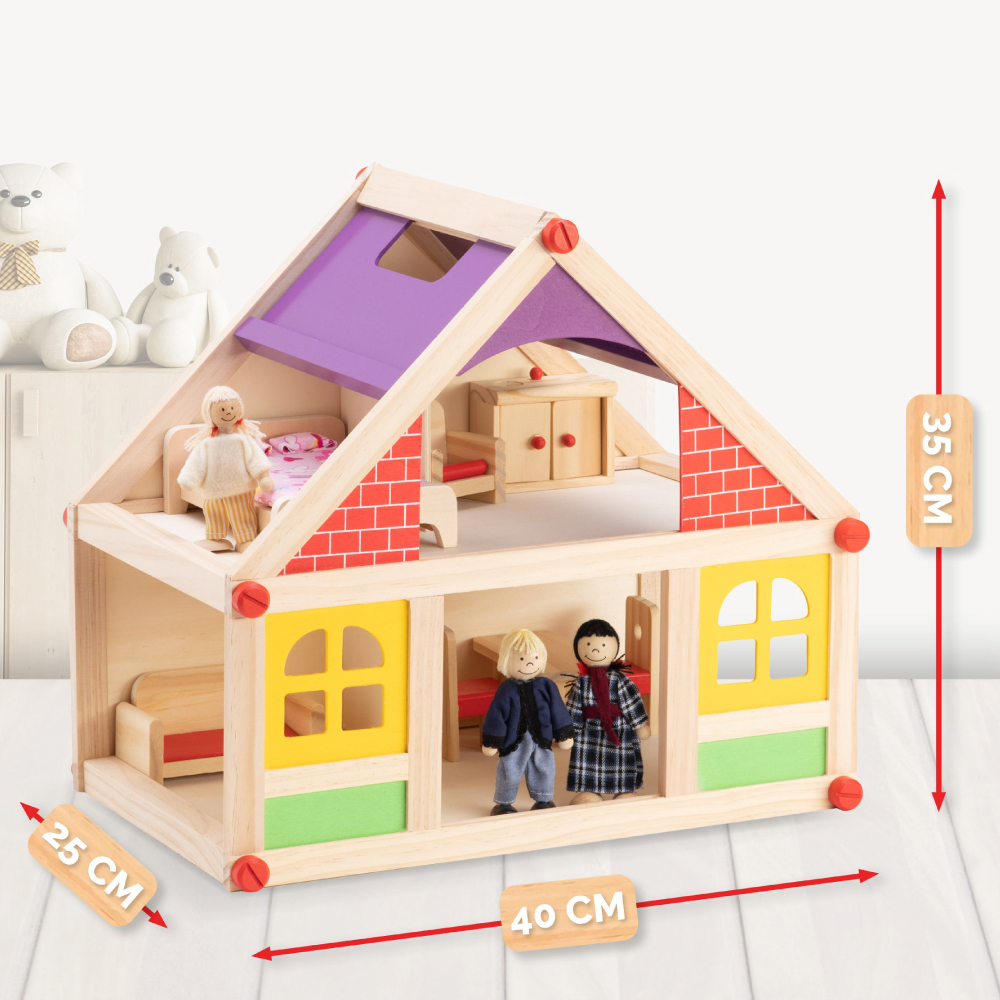 Casa de papusi din lemn Marionette 11 piese [5]