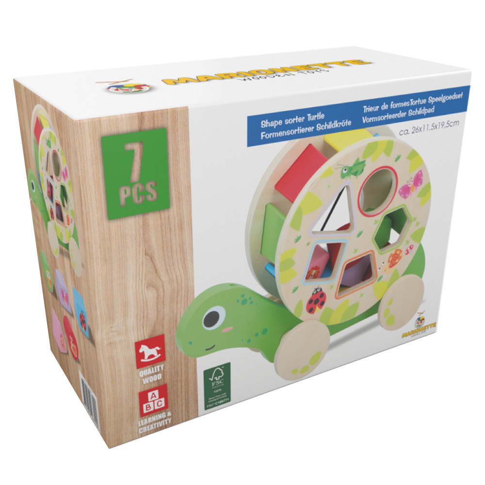 Sortator din lemn Marionette Testoasa 7 piese [3]