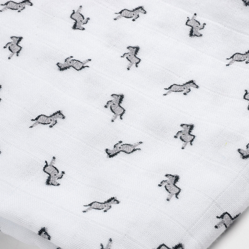 Set 3 Museline Beaba bumbac organic 70x70 cm Savana Grey [5]