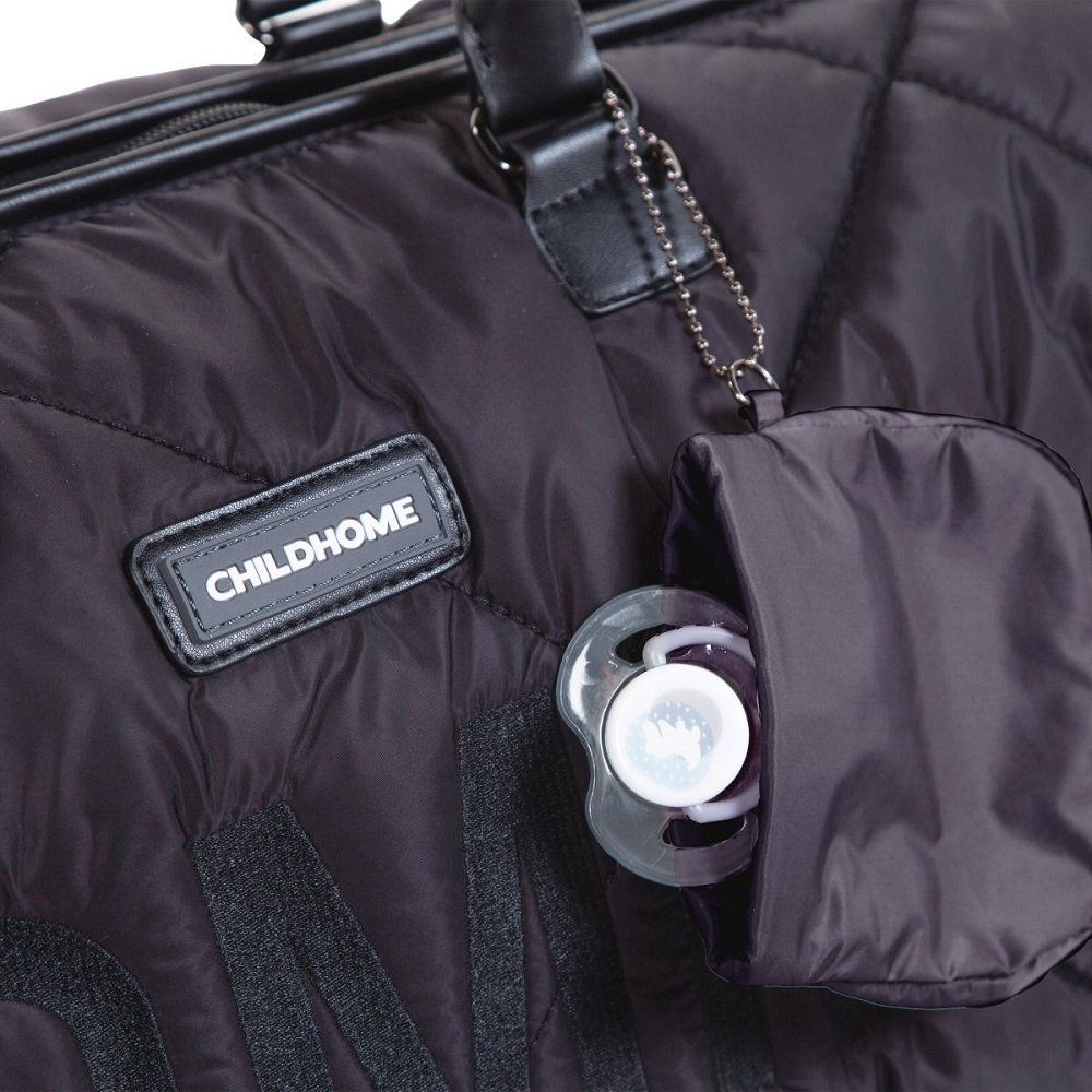 Geanta de infasat matlasata Childhome Mommy Bag Negru [5]
