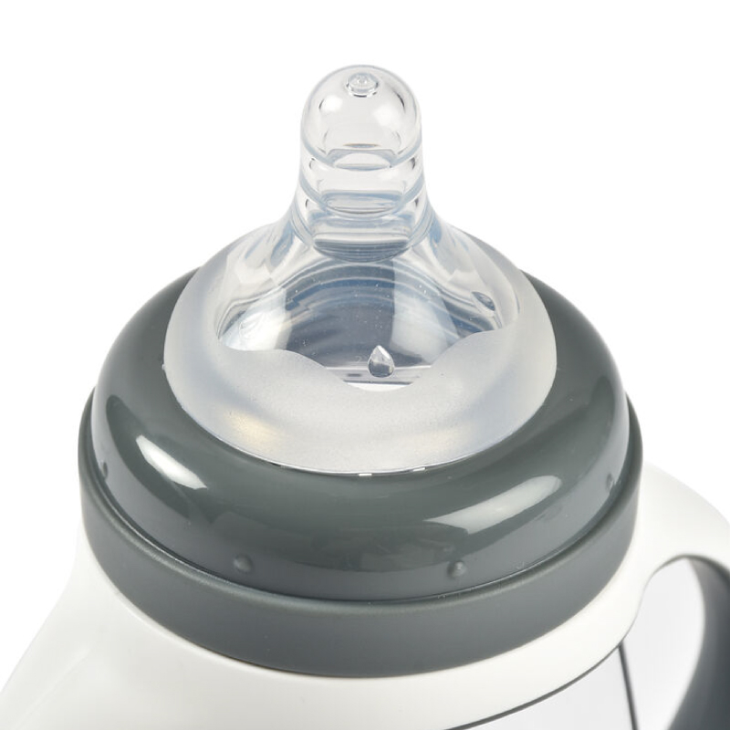 Biberon de invatare 2 in 1 din Tritan Beaba 210 ml Mineral Grey [3]