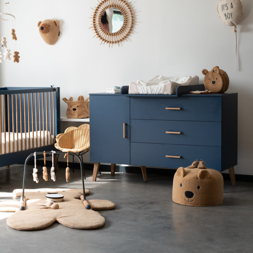 Comoda Childhome Bold Blue 137x77x98 cm cu masa de infasat [7]