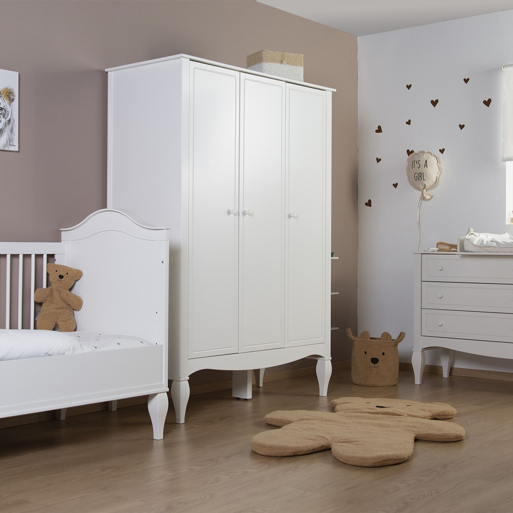 Dulap Childhome Romantic 136.8x60.3x190 cm, MDF Alb [4]