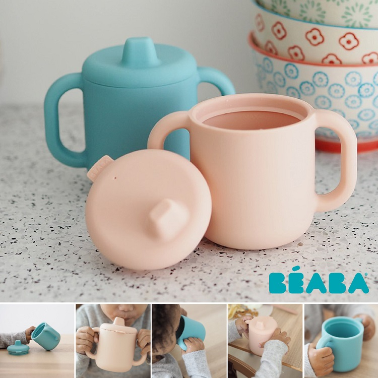 Cana de antrenament silicon Beaba Pink [5]