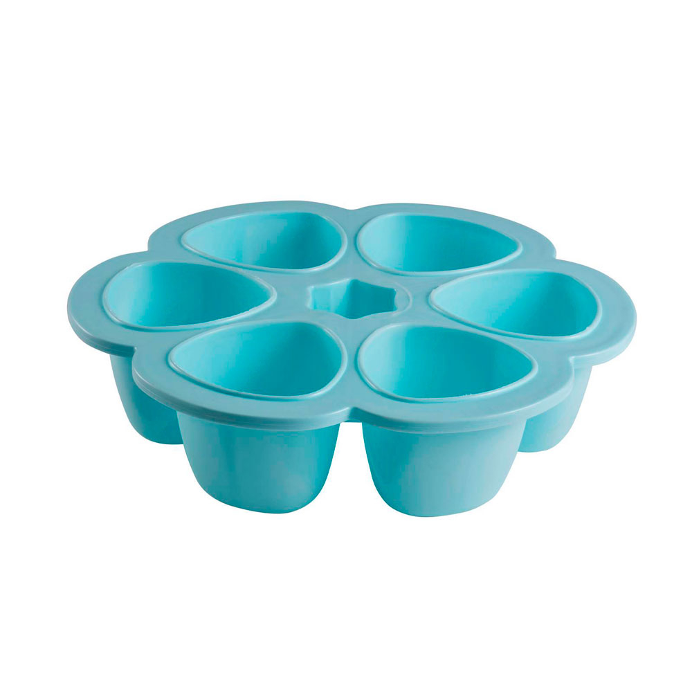 Recipient ermetic silicon multiportii 6x150 ml Beaba Blue [2]