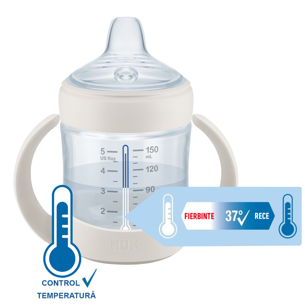 Biberon Nuk Learner Nature Sense Control Temperatura 150 ml Alb 6-18 luni [2]