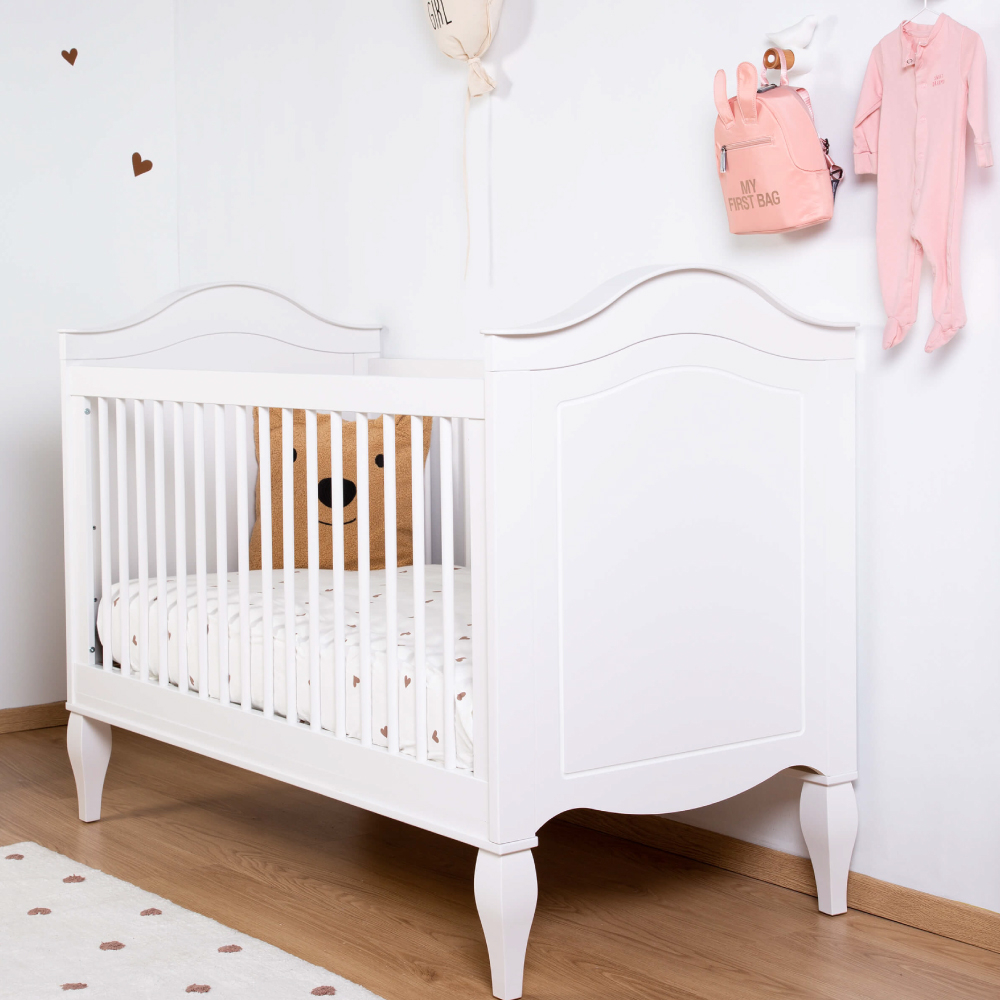 Patut Childhome Romantic White 70x140 cm, MDF/Pin Alb [5]