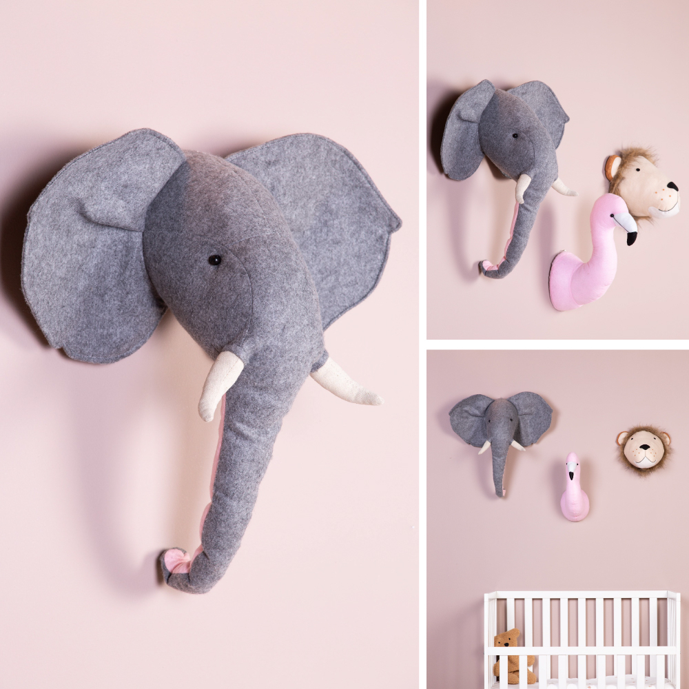 Decoratiune perete Childhome 15x28x36 cm, Elefant [3]