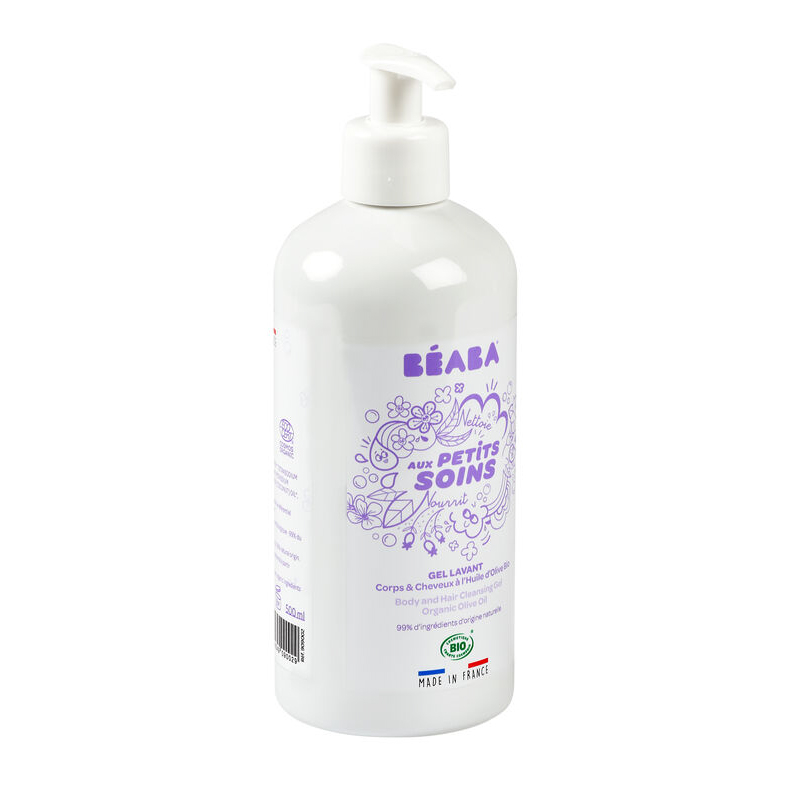 Gel de dus corp si par pentru bebelusi Beaba 500 ml, Certificat Organic [2]