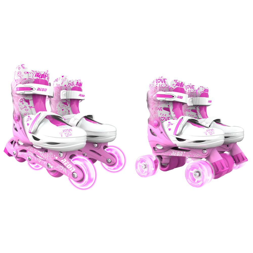 Role 2 in 1 Neon Combo Skates marime 34-37 Pink [3]