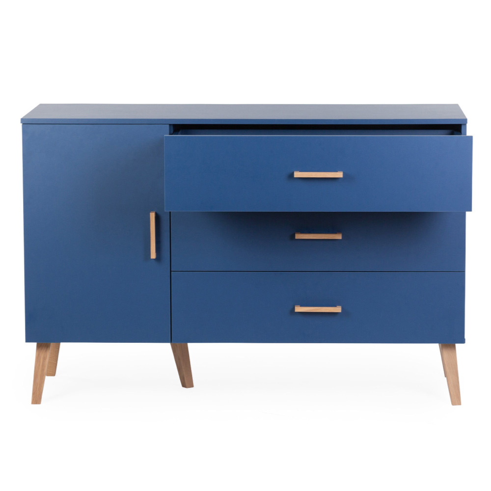 Comoda Childhome Bold Blue 137x77x98 cm cu masa de infasat [4]