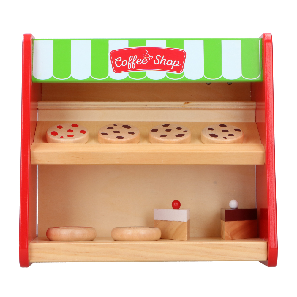 Set din lemn 2 in 1 Marionette Espressor si vitrina deserturi [3]