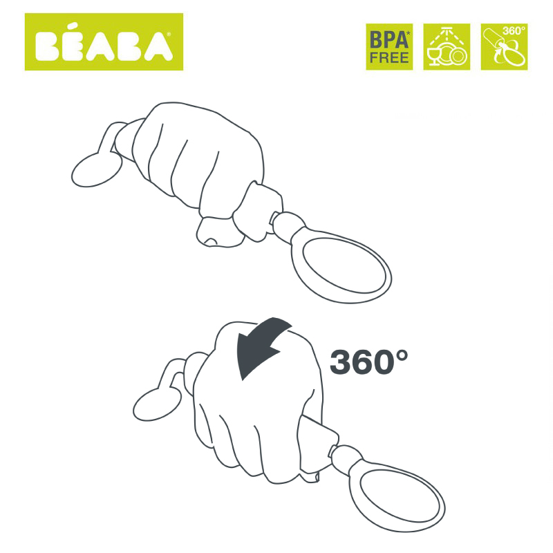 Lingurita rotativa 360 Beaba - Old Pink [3]