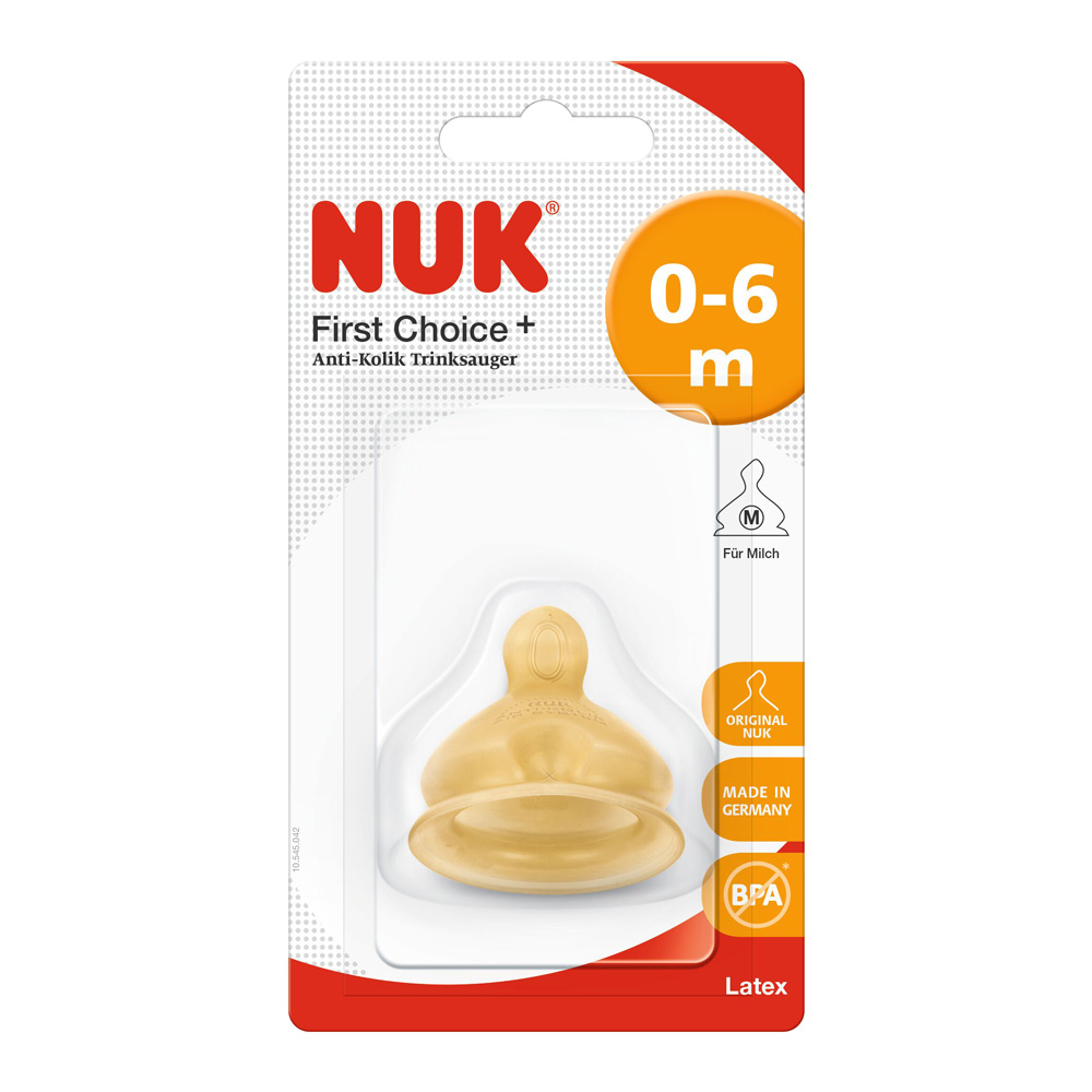Tetina Nuk First Choice Plus Latex M1 0-6 luni  [2]