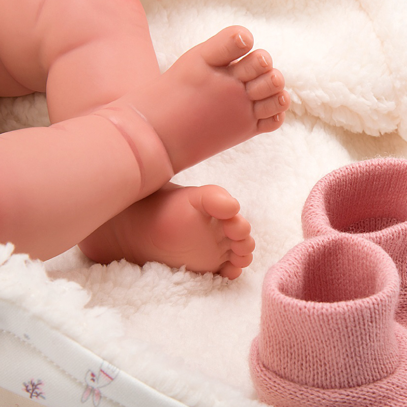 Papusa Reborn bebelus realist care respira, Arias Ona 45 cm White/Pink [3]