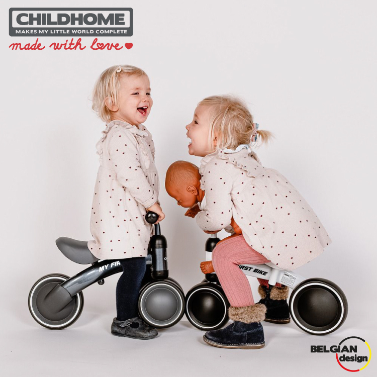 Bicicleta echilibru Childhome 18-36 luni Metal, Alb [5]