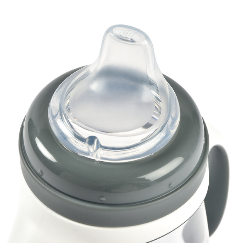 Biberon de invatare 2 in 1 din Tritan Beaba 210 ml Mineral Grey [4]