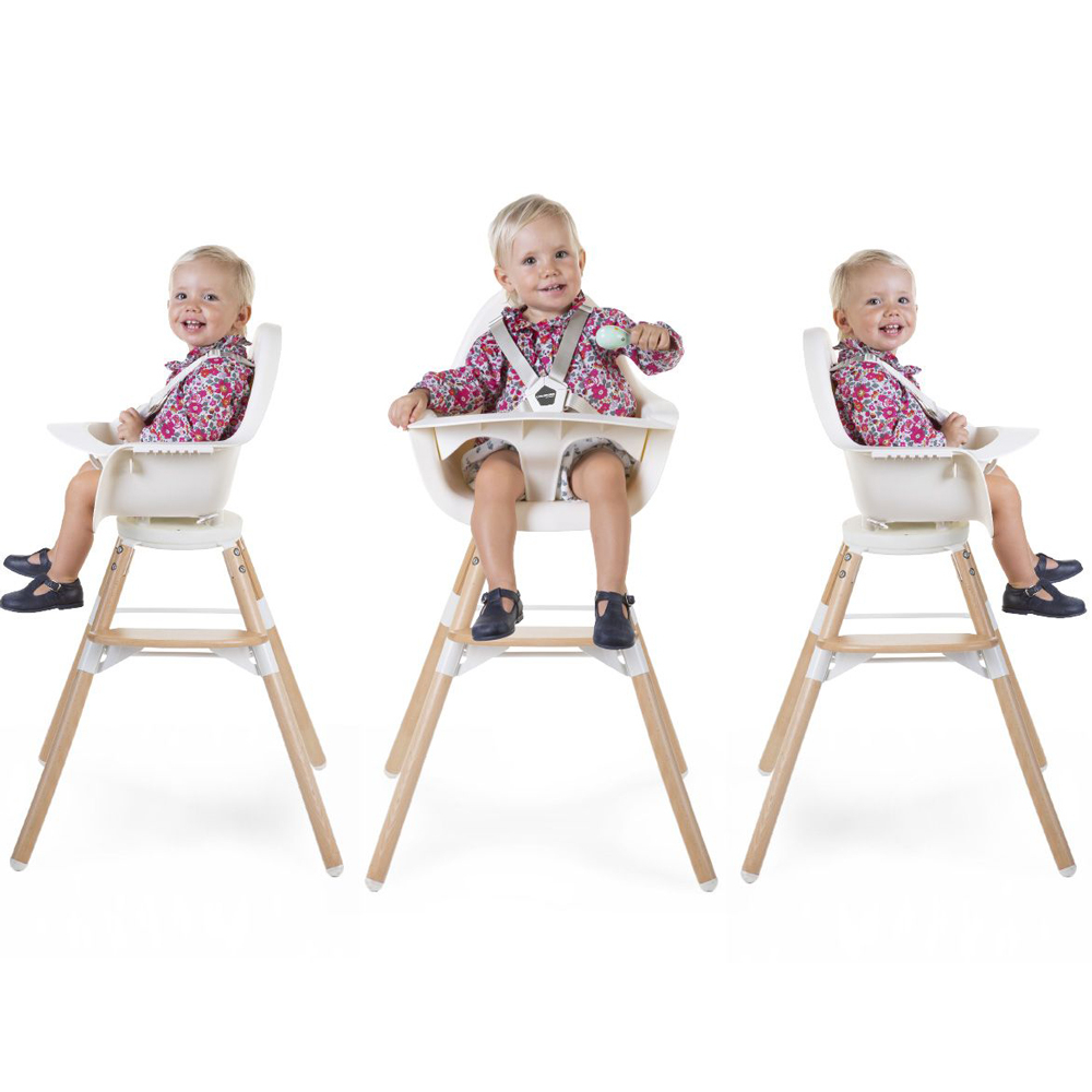 Scaun de masa reglabil in inaltime Childhome Evolu One.80, Natural/Alb [5]