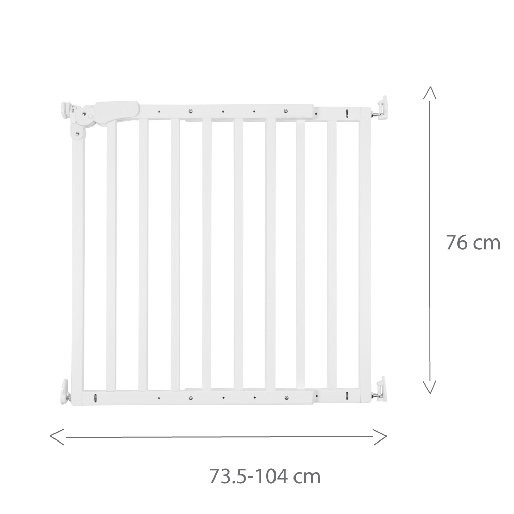 Poarta de siguranta lemn Childhome Maestro 73.5-104 cm Alb [2]