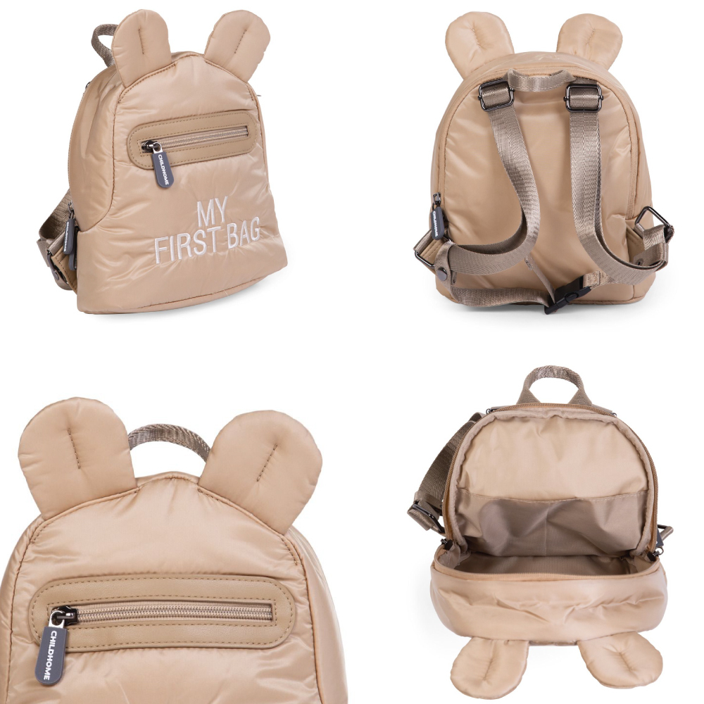 Rucsac pentru copii matlasat Childhome My First Bag Bej [2]