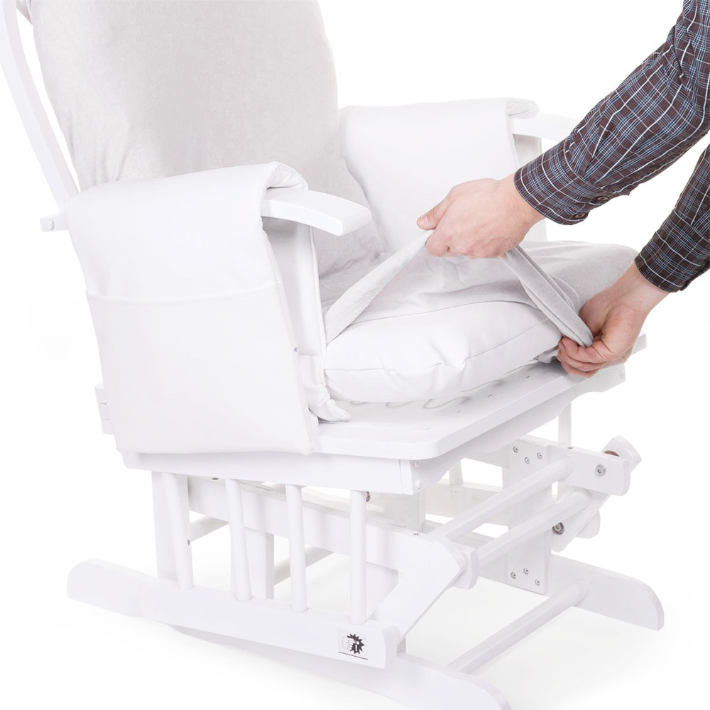 Husa Fotoliu balansoar pentru alaptat Childhome Alb [2]