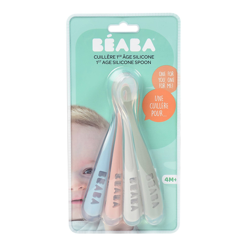 Set 4 lingurite ergonomice silicon - Eucalyptus [2]