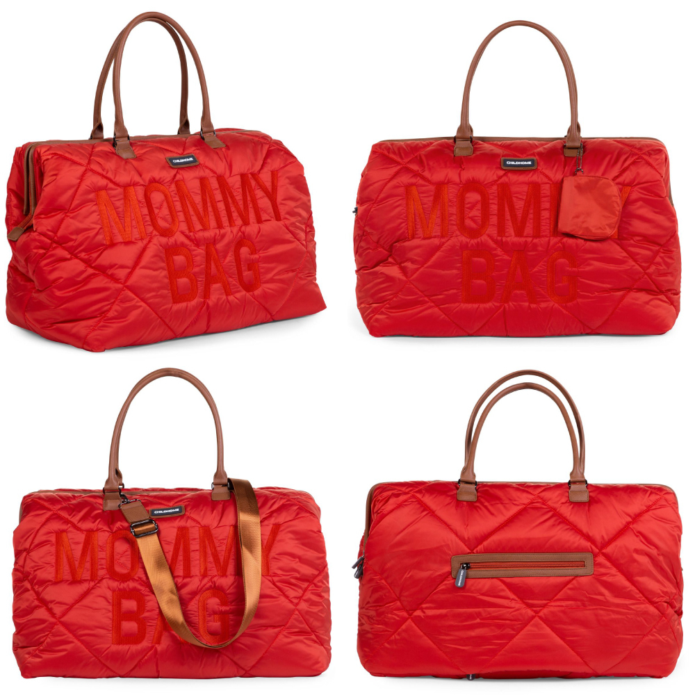 Geanta de infasat matlasata Childhome Mommy Bag Rosu [3]