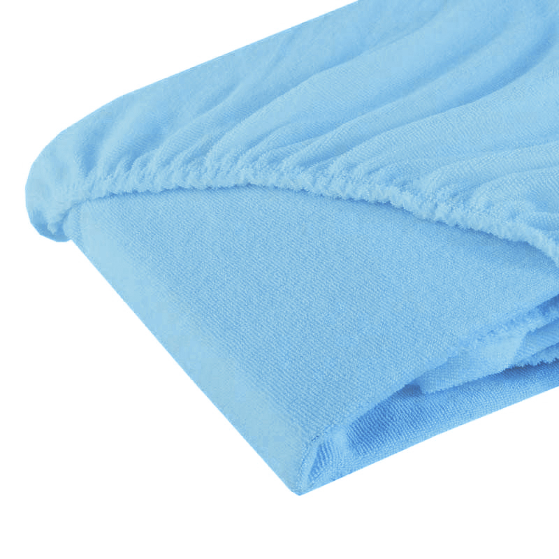 Cearsaf cu elastic din frotir Bleu 120/60 cm [2]