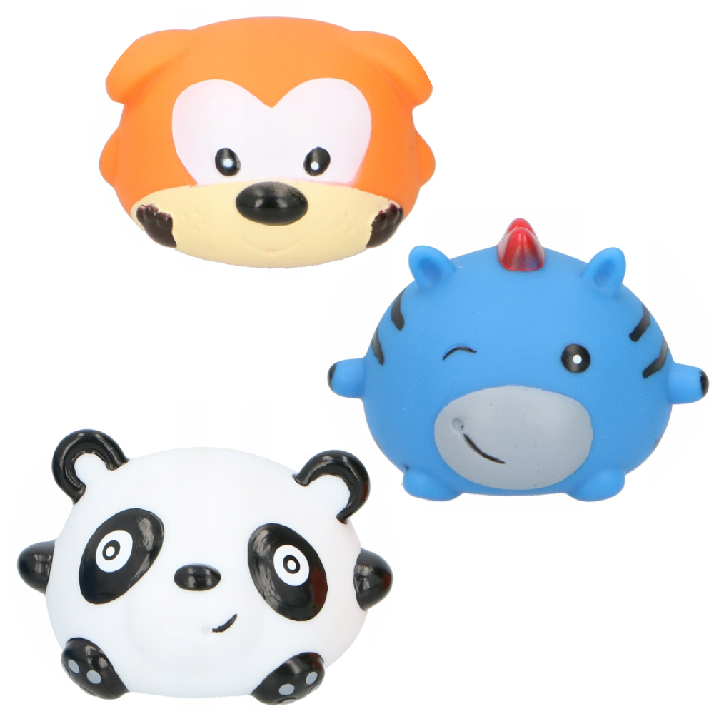 Set 3 jucarii de baie Eddy Toys, Panda, Catel, Zebra [3]