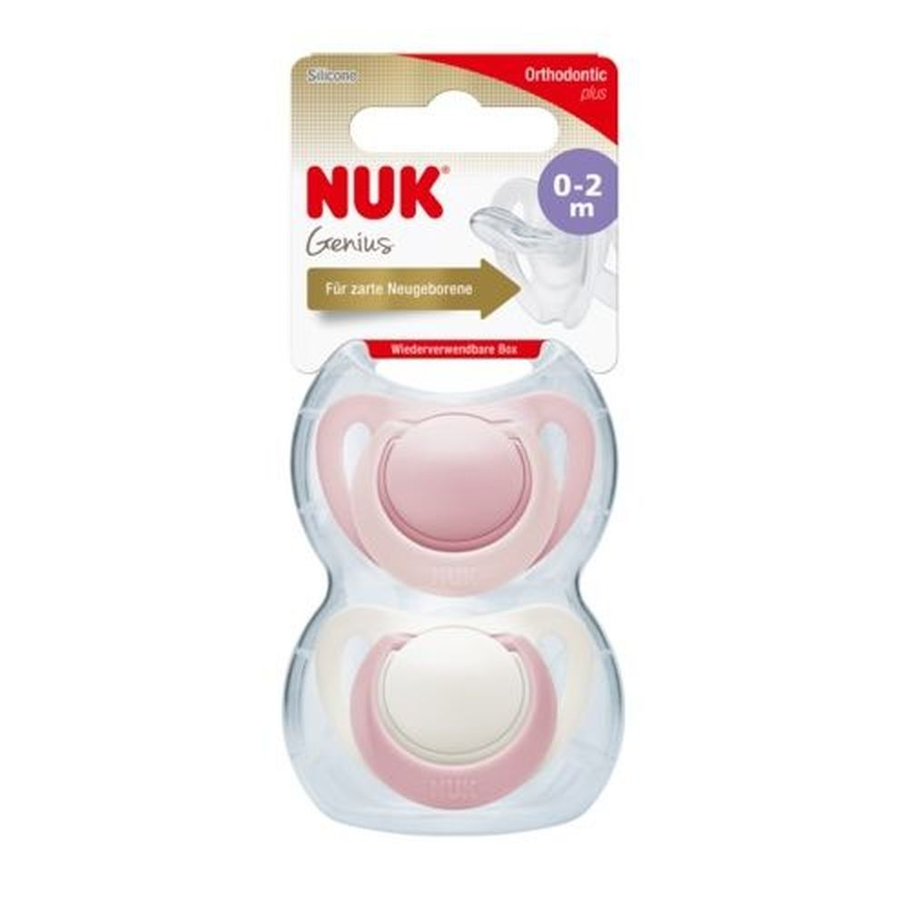 Suzeta Nuk Genius Silicon M0 Rose 0-2 luni Set 2 Bucati  [2]