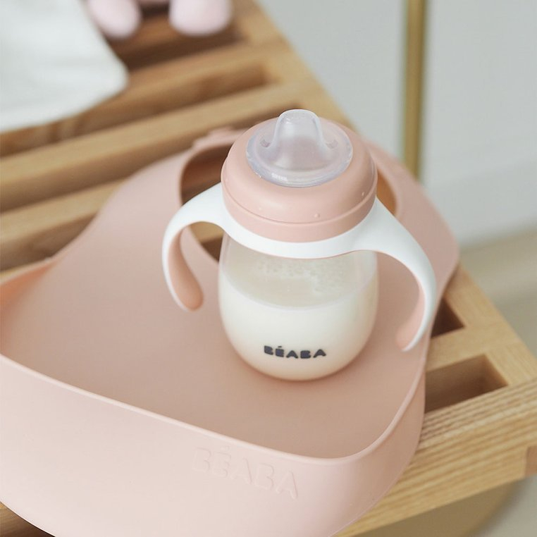 Baveta silicon Beaba Old Pink [2]
