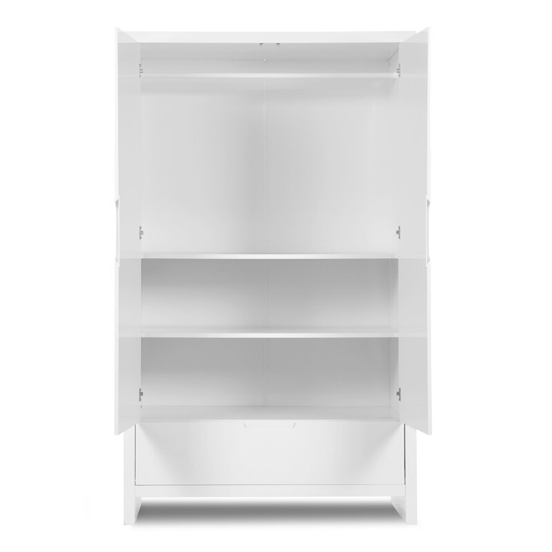 Dulap Childhome Quadro White 110x58x185 cm, MDF Alb [2]