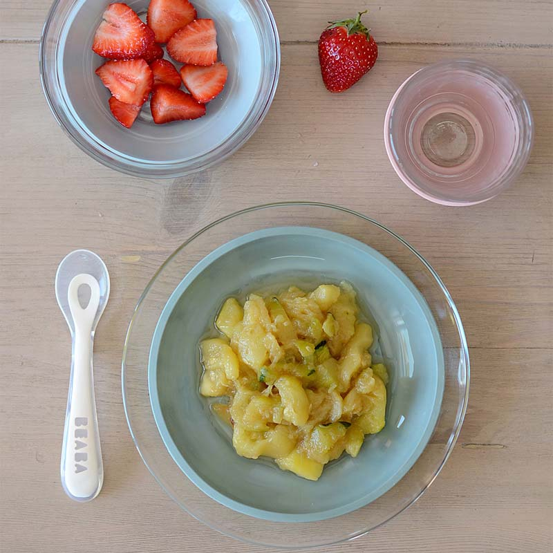 Set de masa 3 piese din sticla DURALEX cu suport antiaderent - Eucalyptus [4]