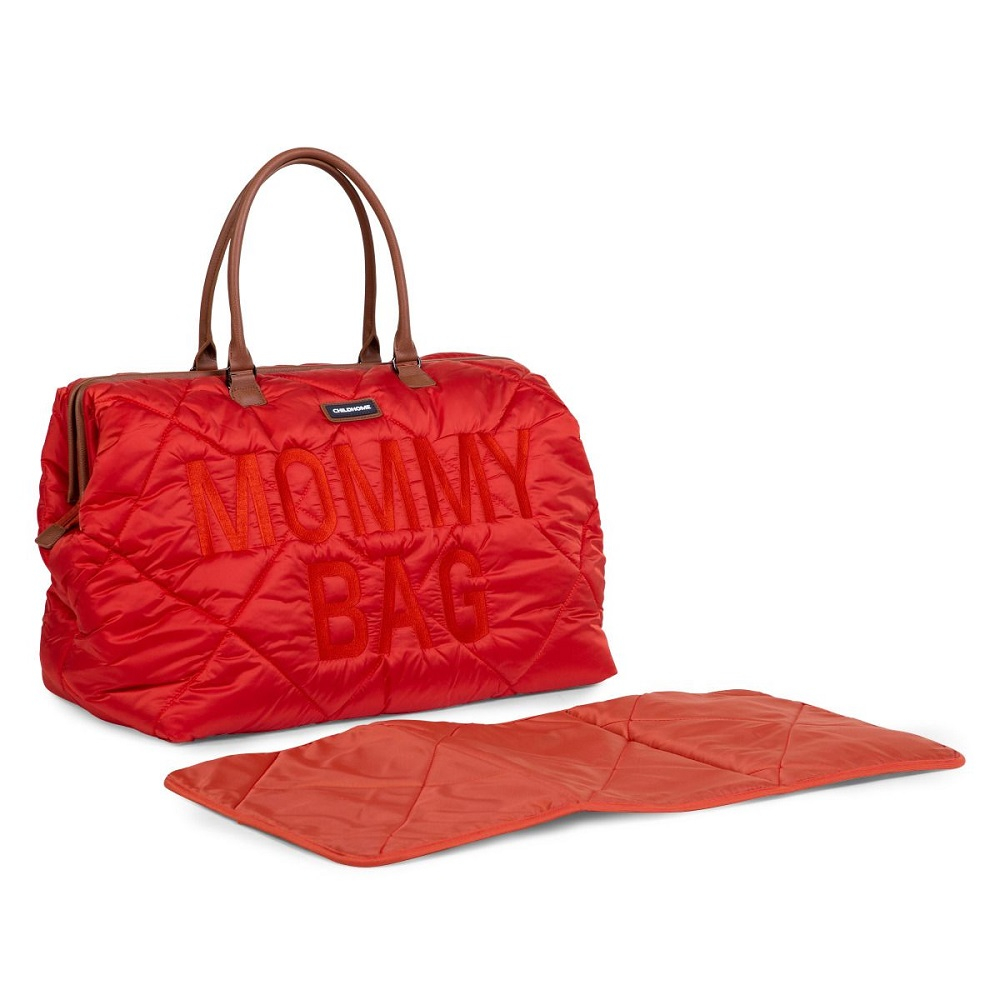 Geanta de infasat matlasata Childhome Mommy Bag Rosu [4]
