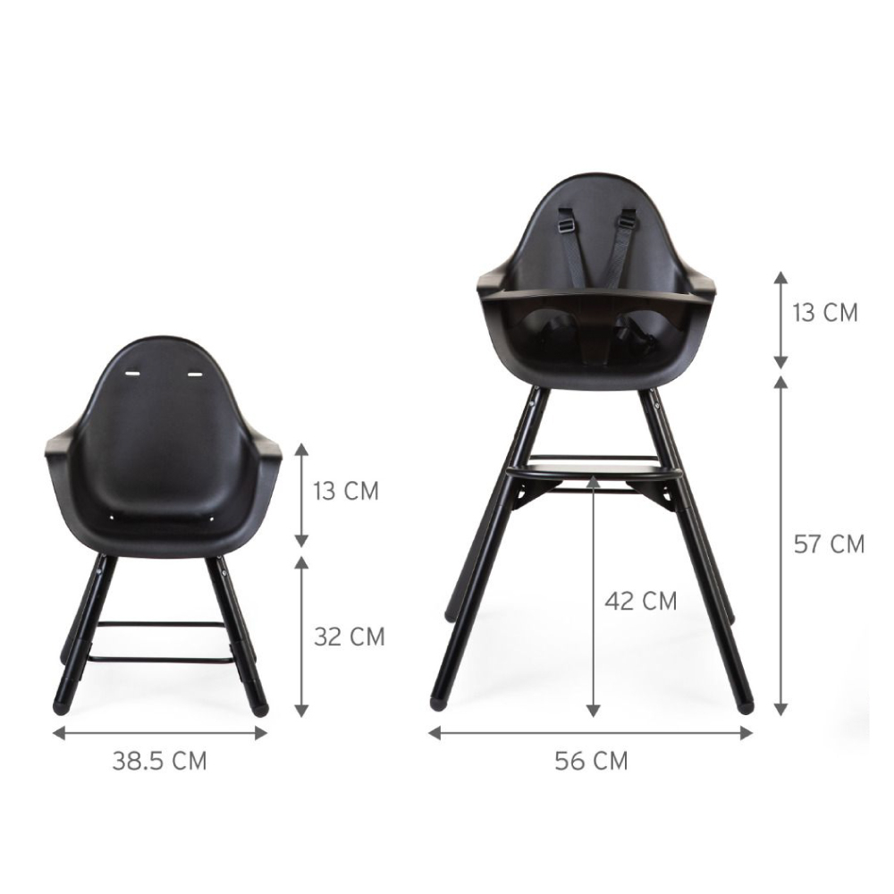 Scaun de masa reglabil in inaltime Childhome Evolu 2 Negru [2]