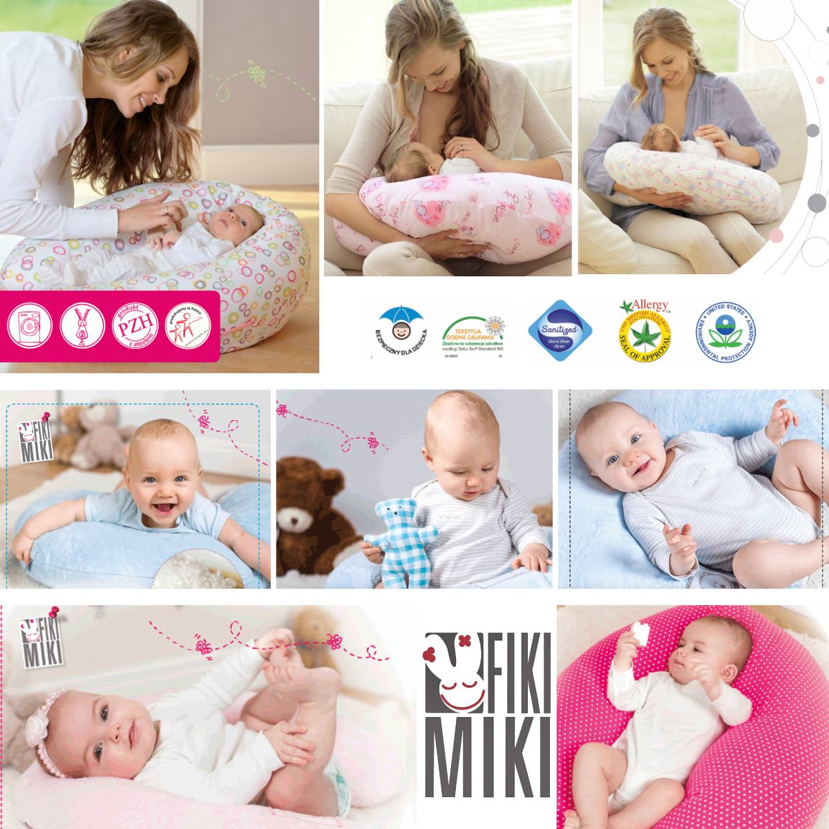 Perna de Alaptare Fiziologica Husa Bumbac Model Pasari 72 cm [4]