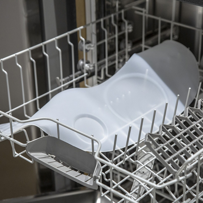 Tavita scaun de masa Childhome Evolu + Protectie din silicon, Alb [5]