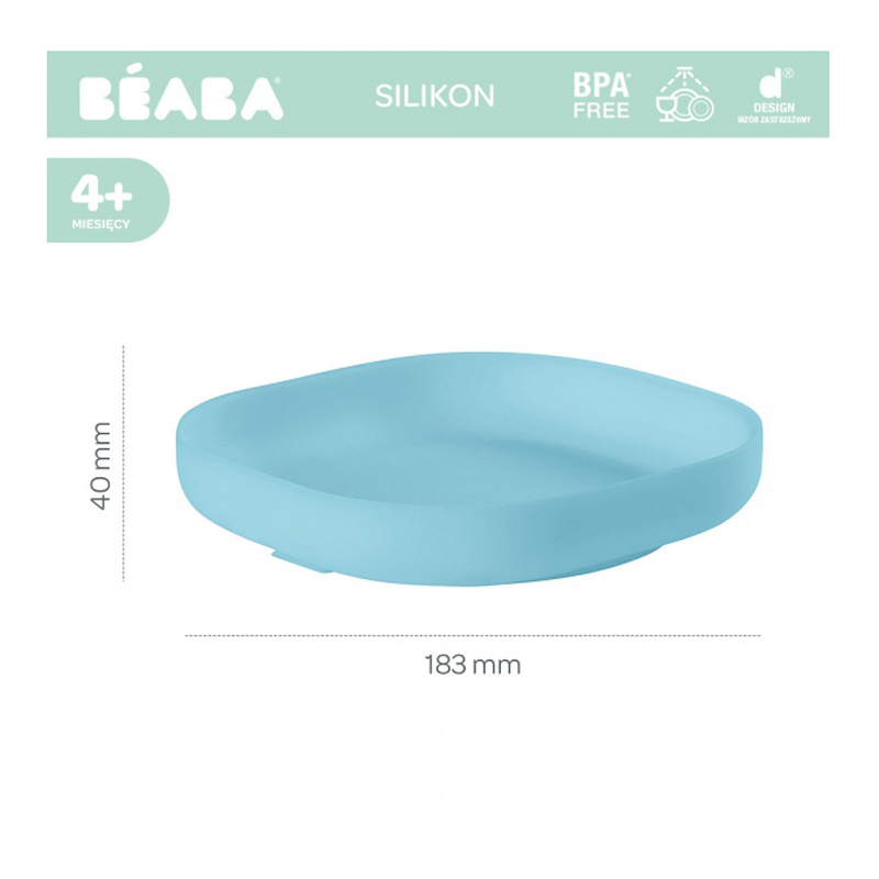 Farfurie silicon cu ventuza bleu [3]