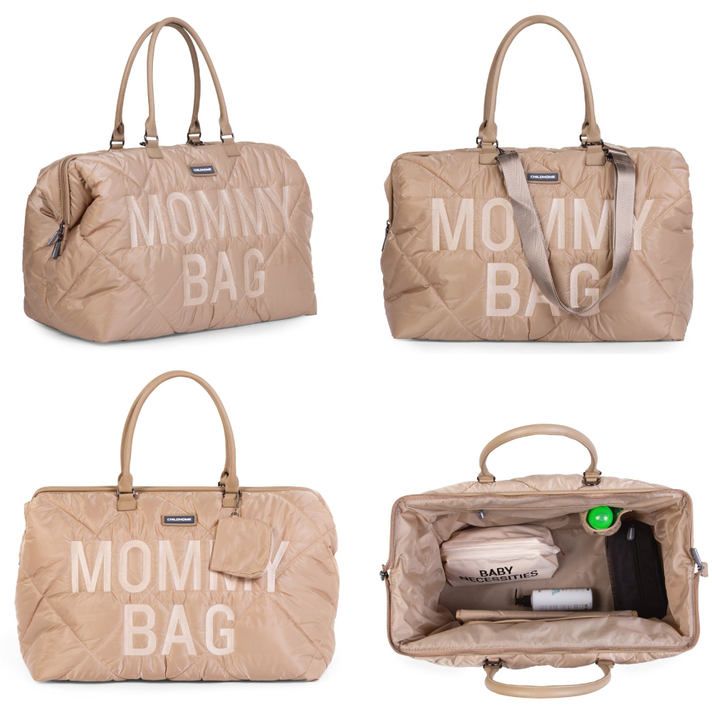 Geanta de infasat matlasata Childhome Mommy Bag Bej [2]