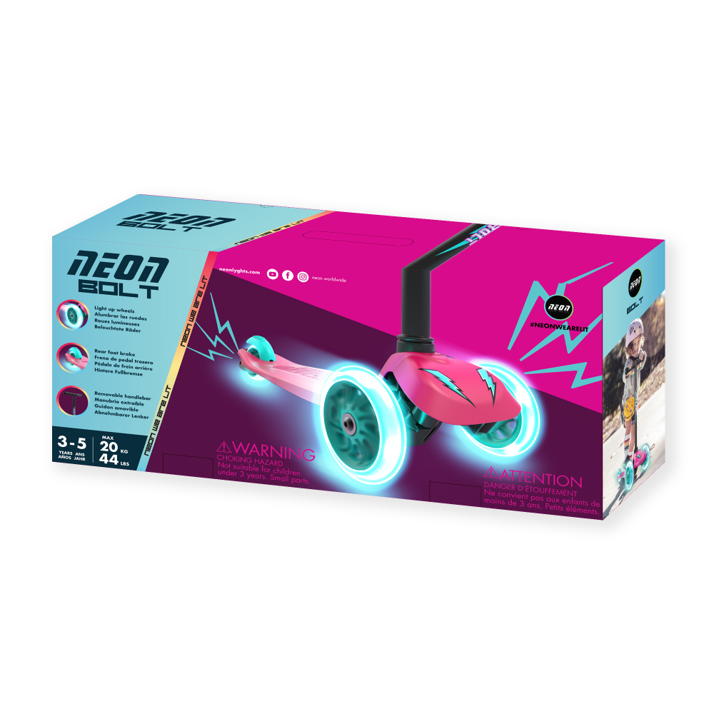 Trotineta cu 3 roti Neon Bolt Pink [6]