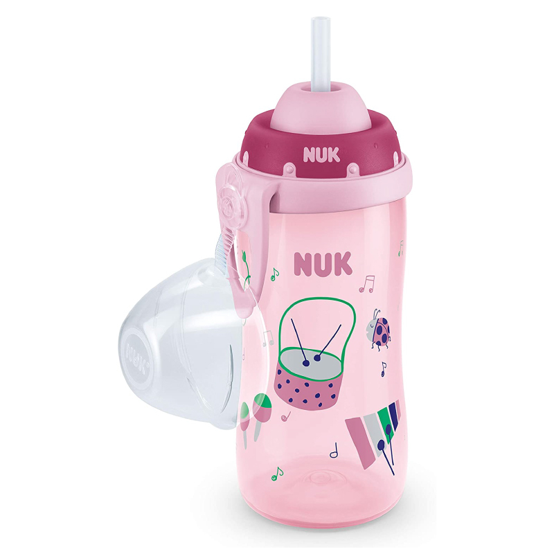 Cana Nuk Flexi 300 ml cu pai moale de la 12 luni Roz [2]