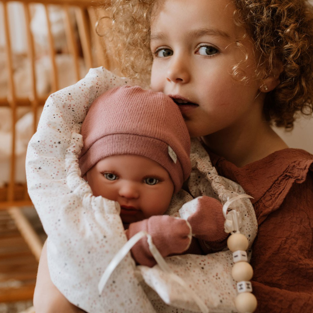 Papusa Reborn bebelus realist Arias Mia 45 cm si sac de dormit [7]