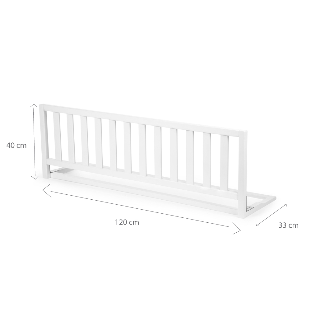 Protectie pentru pat Childhome 120 cm, Fag Alb [4]