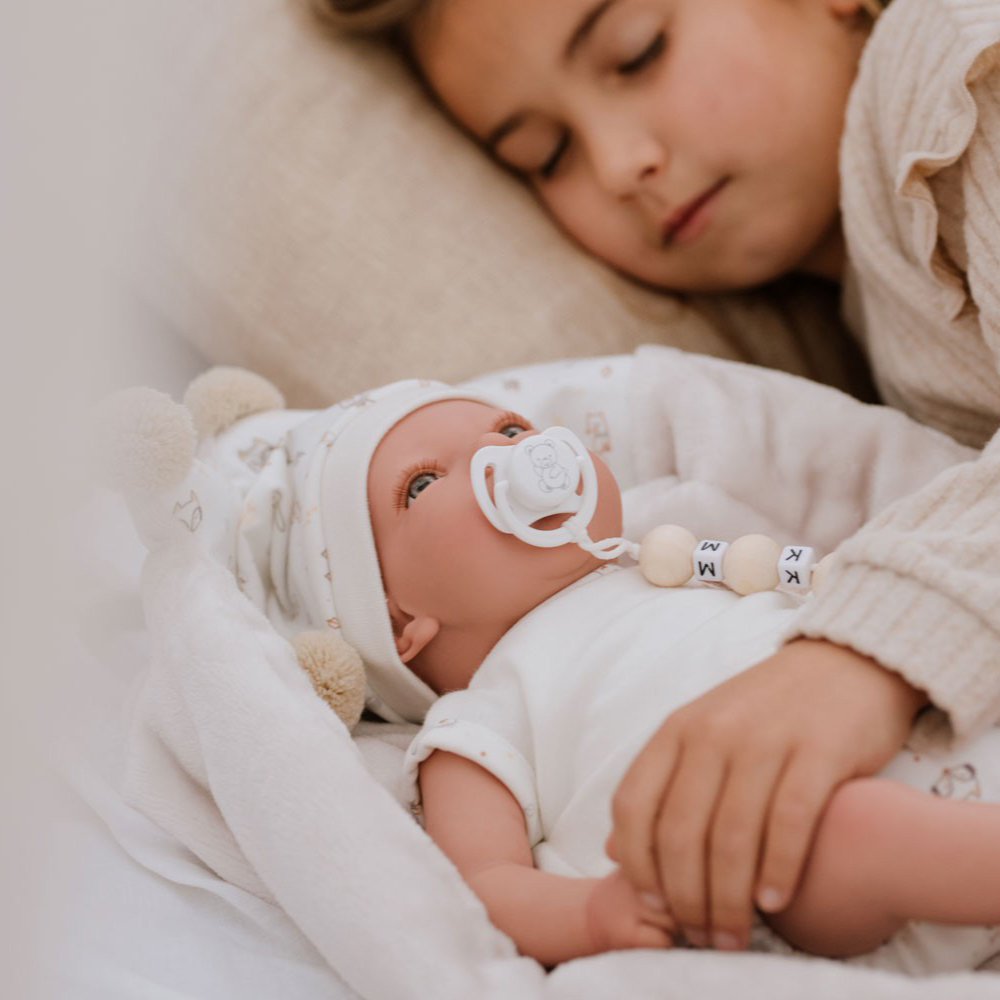 Papusa Reborn bebelus realist Arias Aday 40 cm si cos Beige [8]