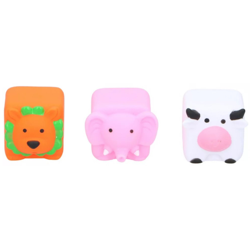 Set 3 jucarii de baie Eddy Toys, Elefant, Vaca, Leu [2]