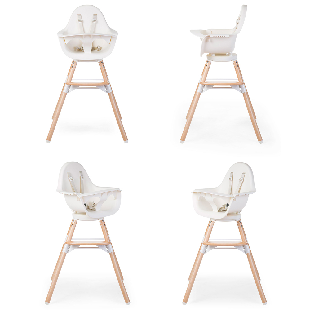 Scaun de masa reglabil in inaltime Childhome Evolu One.80, Natural/Alb [2]